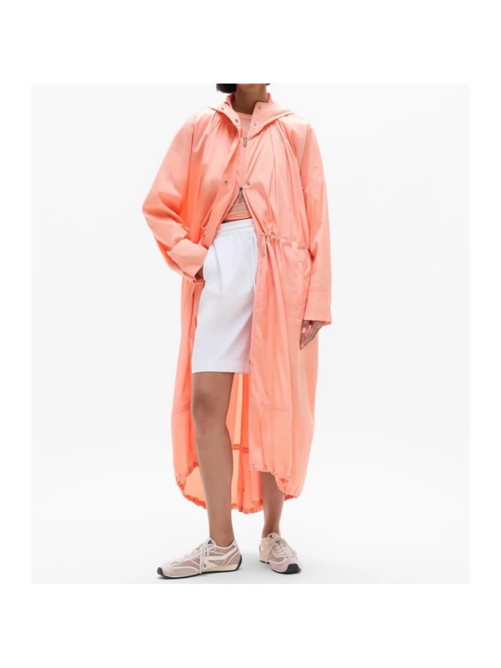 Athleta trade winds jacket peach NWT Small wind breaker raincoat travel friendly